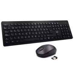 Клавиатура и беспроводная мышь Ewent EW3256 2,4 ГГц, черная, испанская QWERTY QWERTY