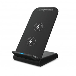 wireless charger with mobile phone holder Esperanza EZC101 Black