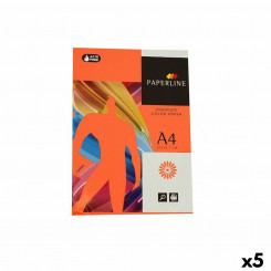 Бумага для печати Fabrisa Paperline А4 500 листов оранжевая (5 шт.)