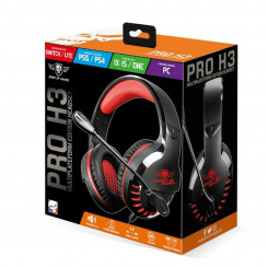 Headphones with Microphone Spirit of Gamer Pro H3 Orange Black/Orange