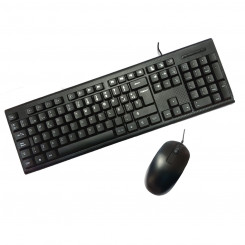 Клавиатура и мышь CoolBox HK-616 + HM-81 Черный Испанский Испанский Qwerty