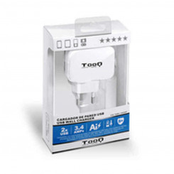 Wall charger TooQ TQWC-1S02WT USB x 2 17W White 17W