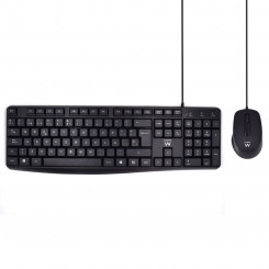 Keyboard and Mouse Ewent EW3006 Black Spanish Qwerty QWERTY