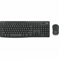 Keyboard and Wireless Mouse Logitech 920-009870 Wireless Black Gray Graphite Gray Portuguese