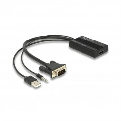 HDMI-VGA Аудиоадаптер DELOCK 64172 Должен 25 см