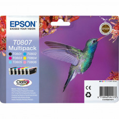 Оригинальный картридж с чернилами (4 шт.) Epson Multipack T0807 6 цветов Multipack T0807 Multicolor