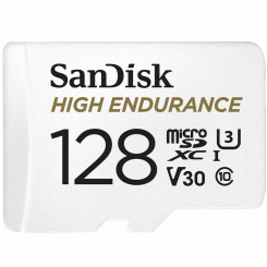 MicroSD Mälikaart koos Adapteriga SanDisk High Endurance UHS-I Valge 128 GB