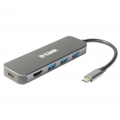 USB hub D-Link DUB-2333 Gray 60 W