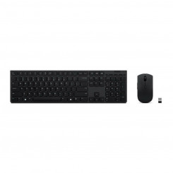 Клавиатура и беспроводная мышь Lenovo SLIM COMBO II ES MC00011728 Черный испанский Qwerty