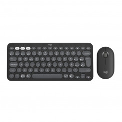 Клавиатура и мышь Logitech Pebble 2 Combo графитово-серого цвета, испанская Qwerty