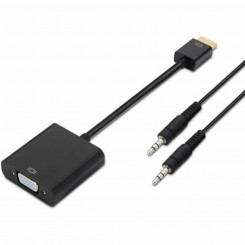 HDMI-SVGA Audioadapteriga Aisens A122-0126 Must 10 cm
