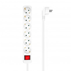 Socket - 6 Socket with switch Aisens A154-0535 White 1.4 m