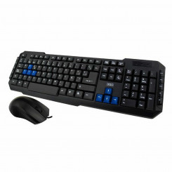 Keyboard and Mouse 3GO COMBODRILE2 Spanish Qwerty Black