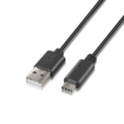 USB 2.0 A-USB-C Cable Aisens A107-0051 Black 1 m
