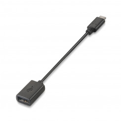 USB A - USB-C Cable Aisens A107-0059 Black 15 cm