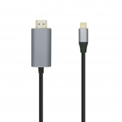 USB-C - HDMI Cable Aisens A109-0393 Black 1.8 m 4K Ultra HD