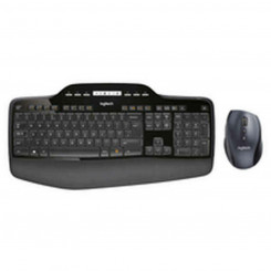 Keyboard and Wireless Mouse Logitech 920-002437 Black Spanish Qwerty QWERTY