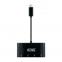 USB-C - USB-переходник NANOCABLE 10.16.4401-BK (10 см) 10 см
