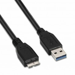 USB-C-kaabel NANOCABLE 10.01.1101-BK Must 1 m