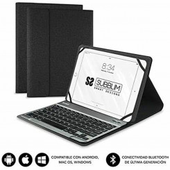 Чехол для клавиатуры и планшета Subblim SUB-KT2-BT0001 10.1, черный, испанский, QWERTY, QWERTY, Bluetooth