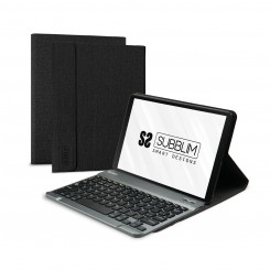 Ümbris Klaviatuurile ja Tahvelarvutile Subblim SUBKT3-BTS055 Must Hispaaniakeelne Qwerty 10,5