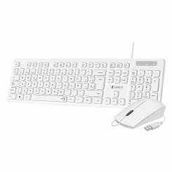 Keyboard and Mouse Subblim SUBKBC-CSSK02 White Spanish Qwerty QWERTY