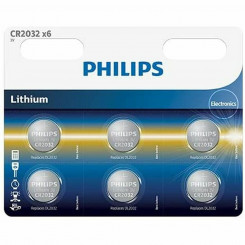 Батарейки Philips CR2032P6/01B 3 В