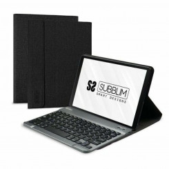 Bluetooth Keyboard with Tablet Support Subblim SUBKT3-BTL200 Black Spanish Qwerty