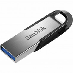 USB-pulk SanDisk Ultra Flair Must Must/Hõbedane 256 GB