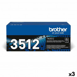 Оригинальный тонер Brother TN3512, черный (3 шт.)