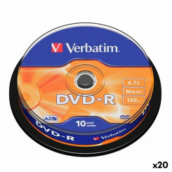 DVD-R Verbatim 4,7 GB 16x (20 Ühikut)