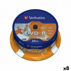 DVD-R Verbatim 4,7 ГБ 16x (8 шт.)