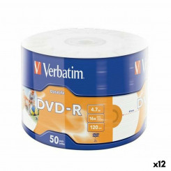 DVD-R Verbatim 4,7 GB 16x (12 Ühikut)