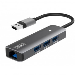 USB Hub 3GO HUB37PETH2 Grey