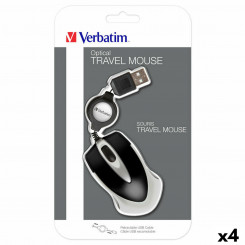 Optical Mini Mouse Verbatim Go Mini Black (4 Units)