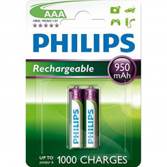 Rechargeable Batteries Philips R03B2A95/10 1.2 V 2 AAA (2 Units)