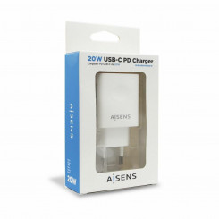 Seinalaadija Aisens ASCH-1PD20-W Valge USB-C