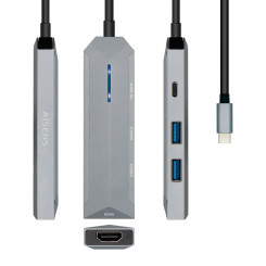 USB-хаб Aisens ASUC-4P002-GR Серый 100 Вт