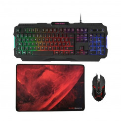 Keyboard with Gamer Mouse Mars Gaming MCP118 Black Spanish Qwerty QWERTY