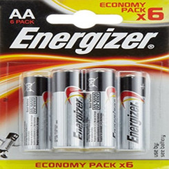 Щелочные батарейки Energizer E300132800 AA LR6 9 В