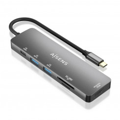 USB hub Aisens ASUC-6P016-GR Gray (1 Unit)