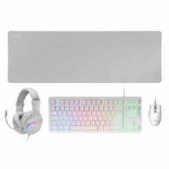 Keyboard and Mouse Mars Gaming MCPRGB3WES White QWERTY