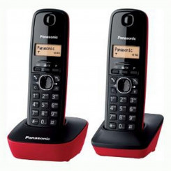 Juhtmevaba Telefon Panasonic KXTG1612SPR DECT Punane Merevaik Must/Punane Punane/Must Negro