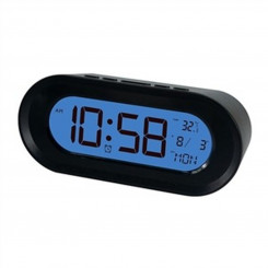Clock radio ELBE Black Thermometer