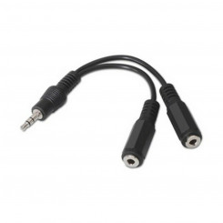Audio cable (3.5 mm) Sharing cable NANOCABLE 15 cm Black 15 cm