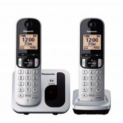 Беспроводной телефон Panasonic KX-TGC212 (2 шт) Янтарный Серебристый Металлик