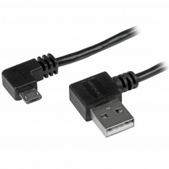 USB-kaabel Micro USB-ga Startech USB2AUB2RA1M Must