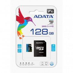 Micro SD mälukaart adapteriga Adata CLASS10 128 GB