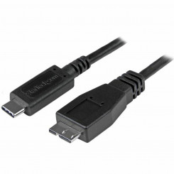 USB-kaabel Micro USB-ga Startech USB31CUB1M USB C Micro USB B Must