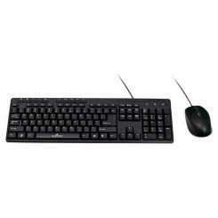 Keyboard and Mouse Bluestork BSPACKFIRSTII Black QWERTY